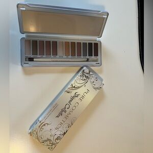 New Pure Cosmetics Stripped Eyeshadow Collection Brush Mirror Metal Tin